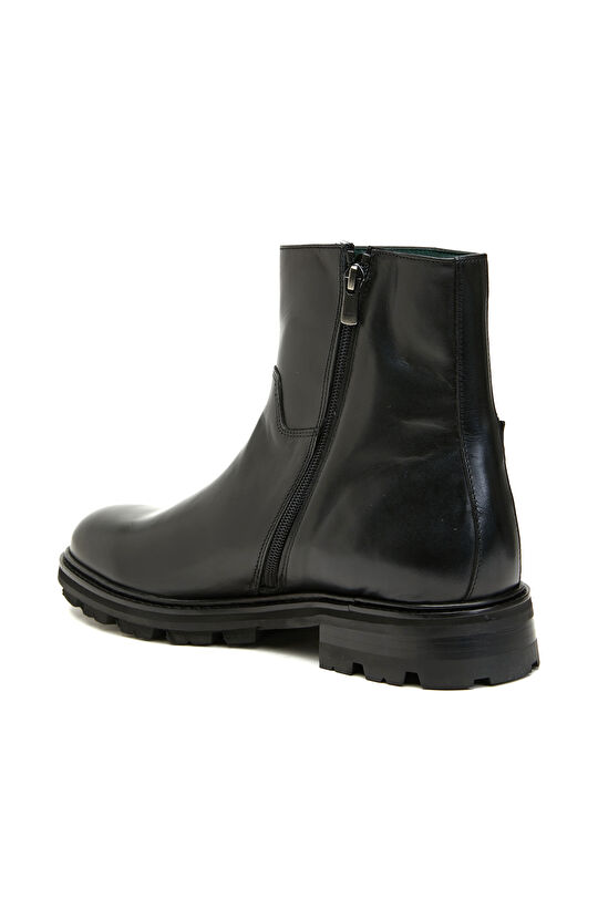 Siyah Erkek Deri Bot