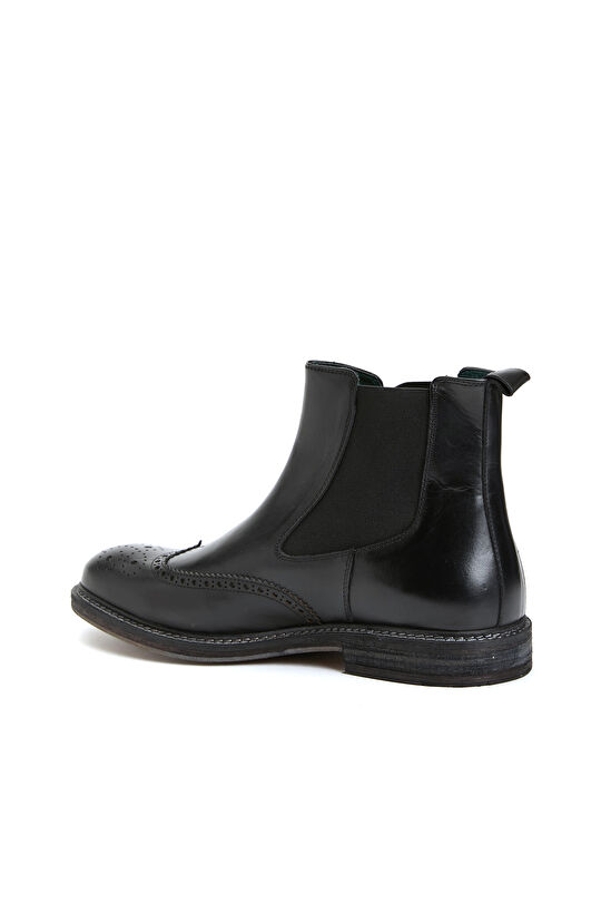Siyah Erkek Deri Bot