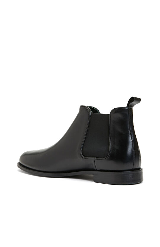 Siyah Erkek Deri Bot