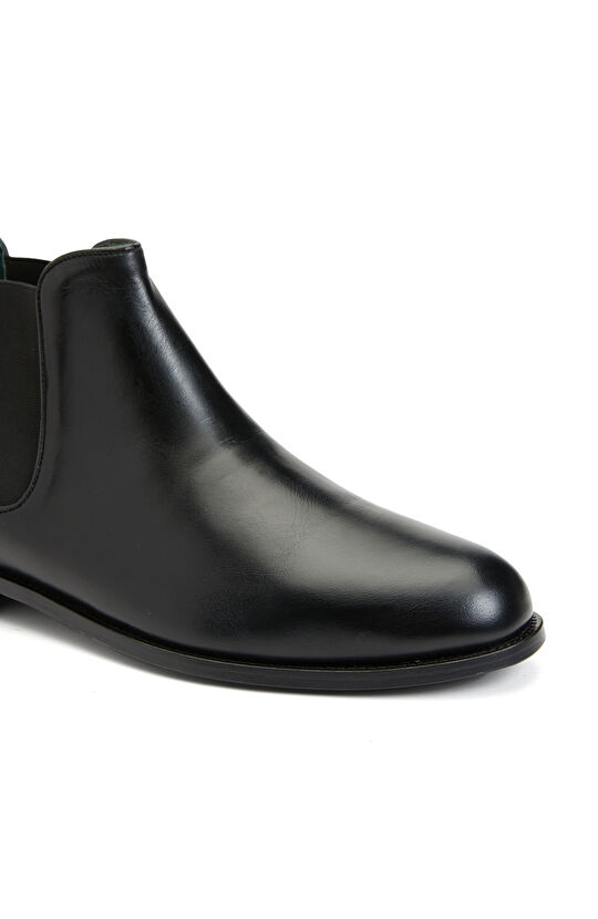 Siyah Erkek Deri Bot