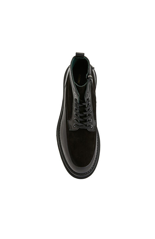 Siyah Erkek Deri Bot