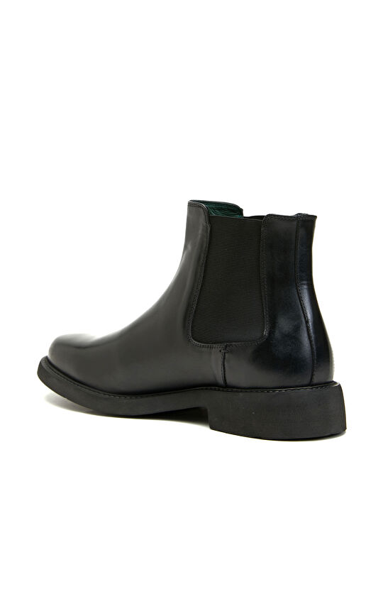 Siyah Erkek Chelsea Deri Bot