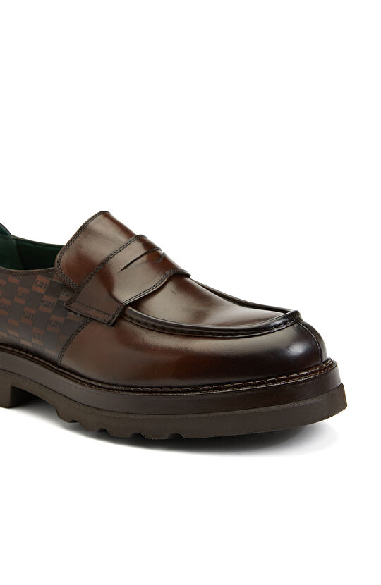 Kahverengi Erkek Deri Loafer