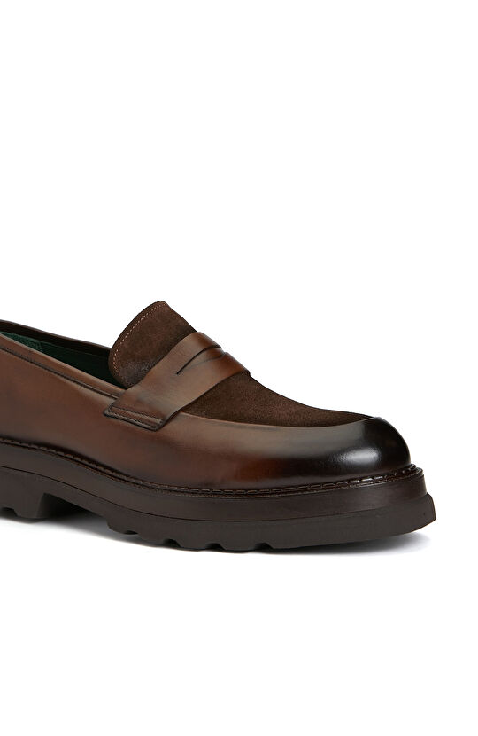 Kahverengi Erkek Süet Loafer