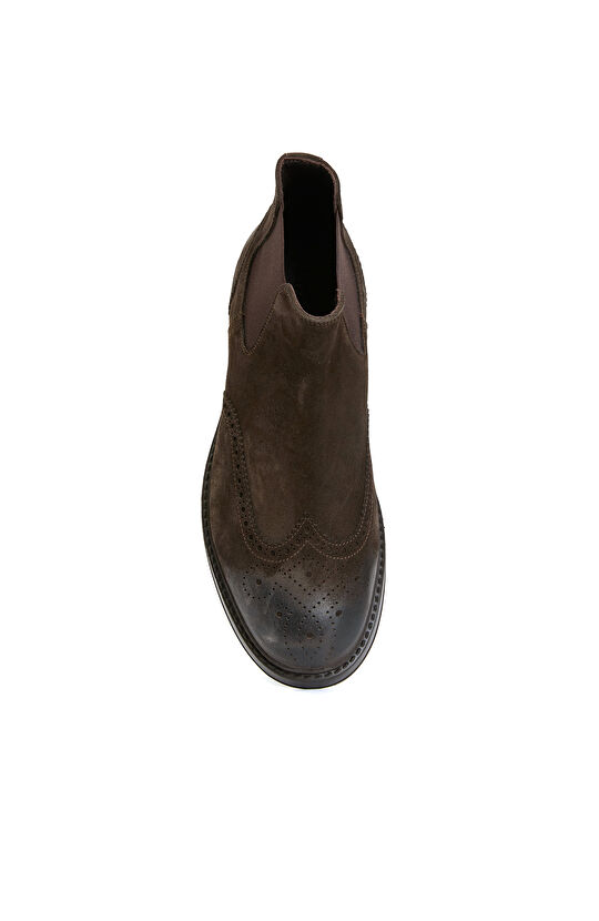 Kahverengi Erkek Süet Chelsea Bot