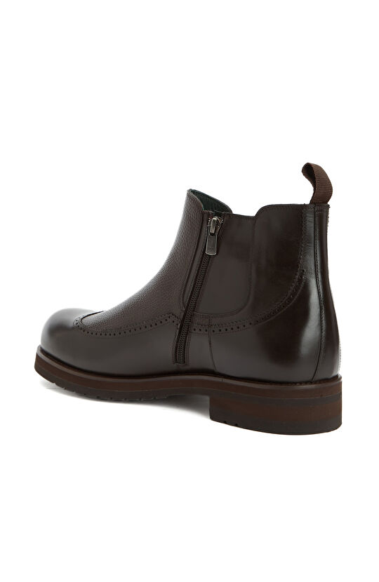 Kahverengi Erkek Chelsea Deri Bot