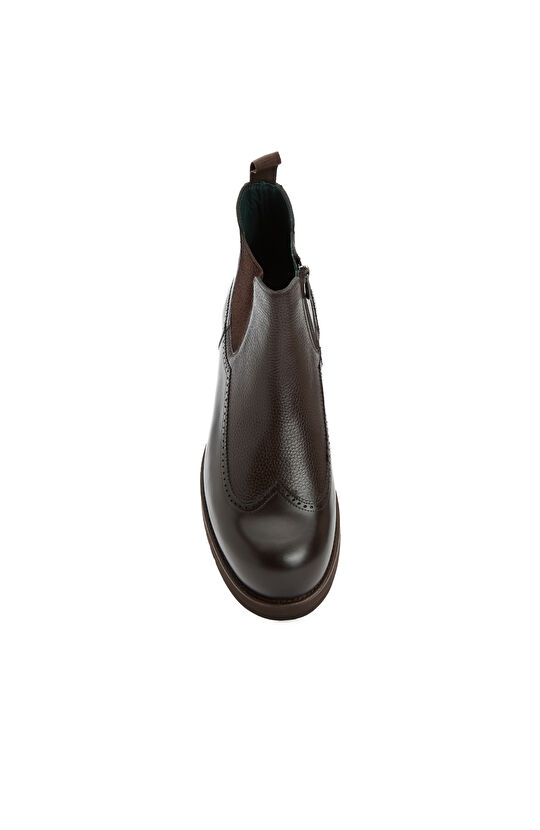 Kahverengi Erkek Chelsea Deri Bot
