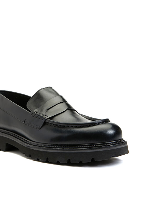 Siyah Erkek Deri Loafer