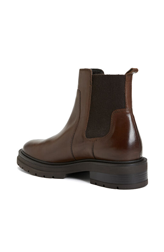 Kahverengi Kadın Deri Chelsea Bot