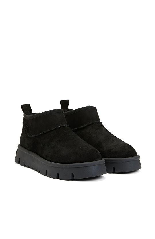 Siyah Kadın Süet Bot