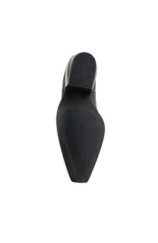 Siyah Kadın Kovboy Western Deri Bot