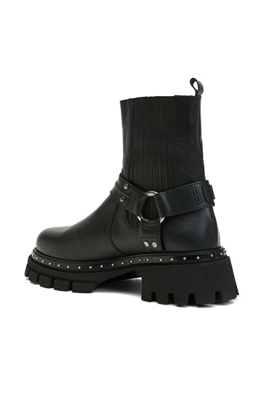 Siyah Kadın Deri Bot