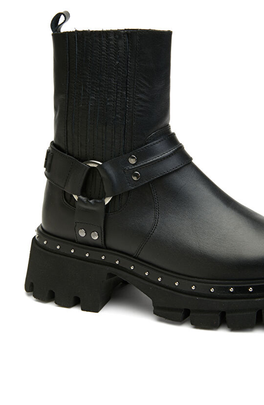 Siyah Kadın Deri Bot