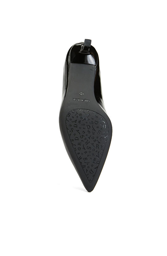 Siyah Kadın Deri Stiletto