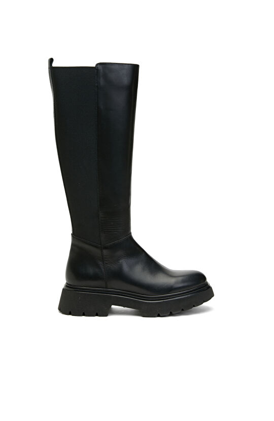 Siyah Kadın Deri Çizme