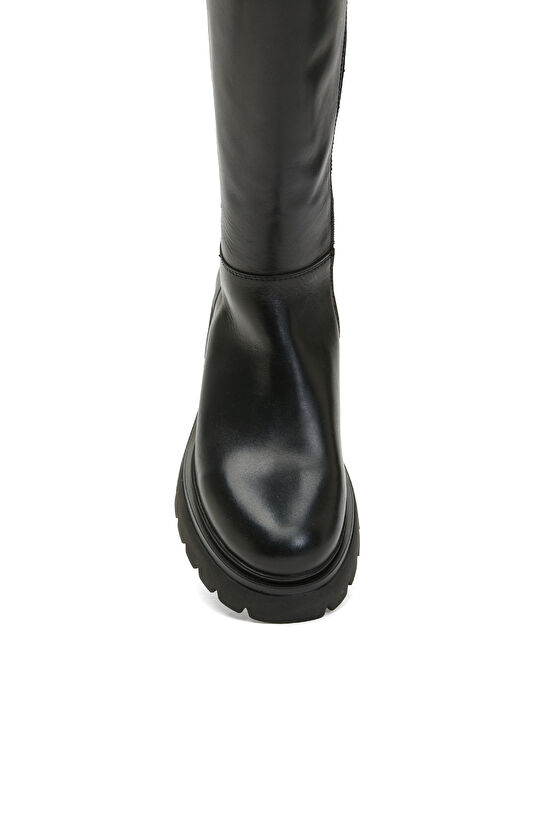 Siyah Kadın Deri Çizme