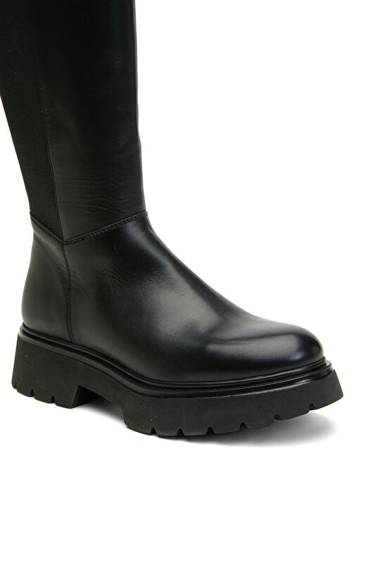 Siyah Kadın Deri Çizme