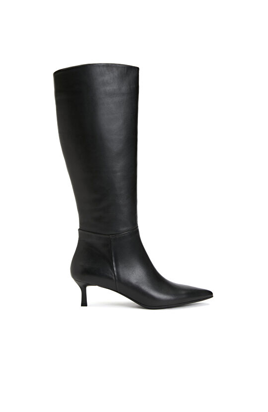 Siyah Kadın Deri Çizme