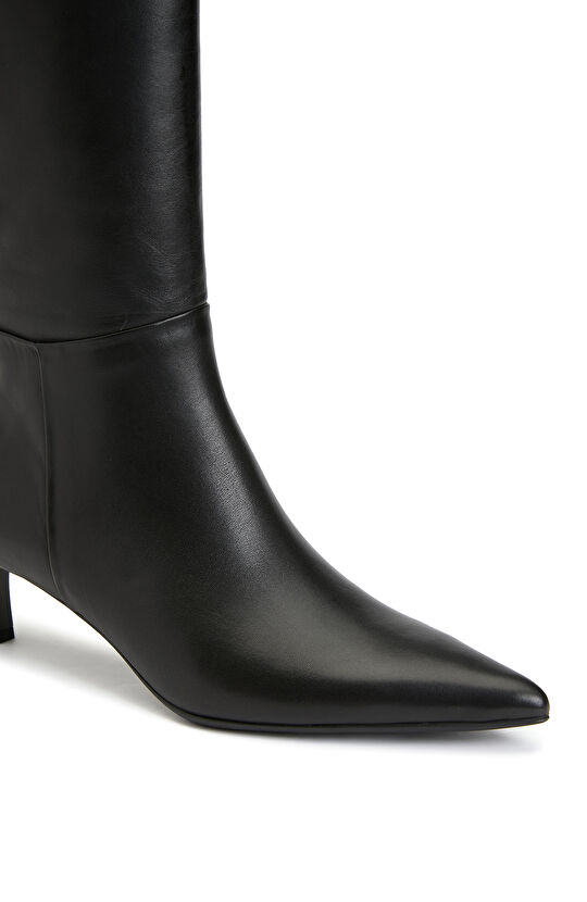 Siyah Kadın Deri Çizme