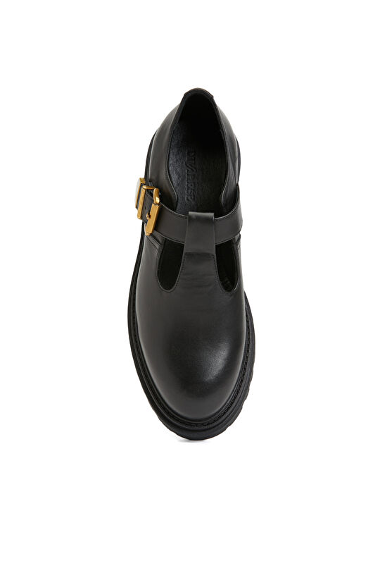 Siyah Kadın Deri Ayakkabı