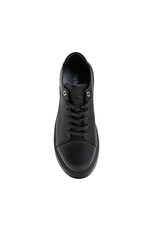 Siyah Kadın Deri Sneaker