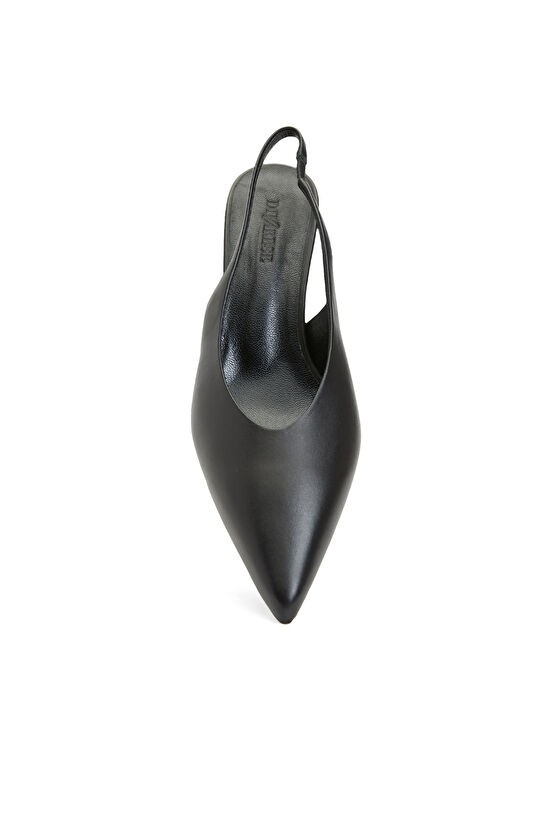 Siyah Kadın Deri Babet