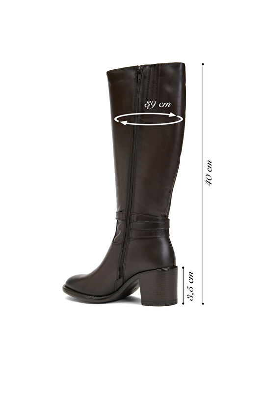 Kahverengi Kadın Deri Çizme