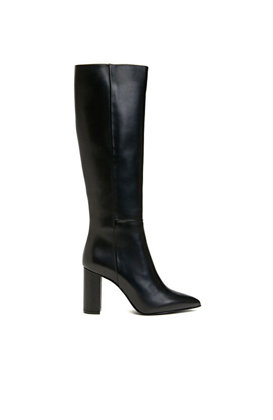 Siyah Kadın Deri Çizme