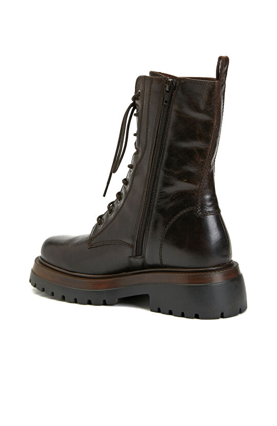 Kahverengi Kadın Deri Bot