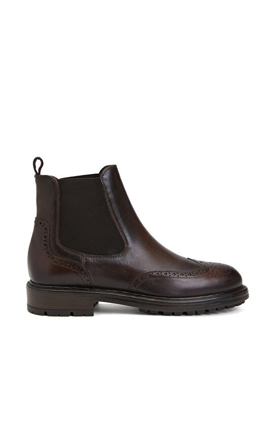 Kahverengi Kadın Deri Bot