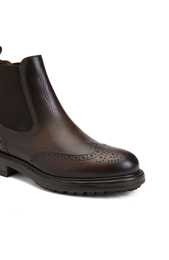 Kahverengi Kadın Deri Bot