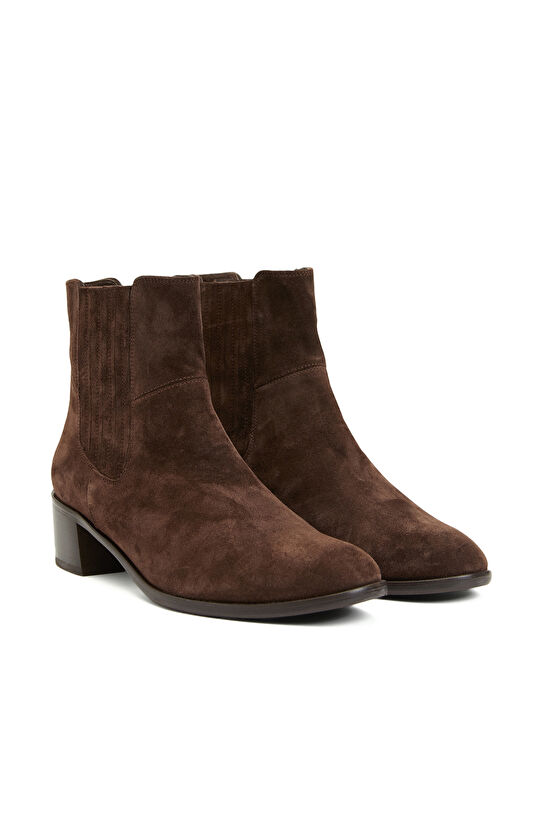Kahverengi Kadın Süet Bot