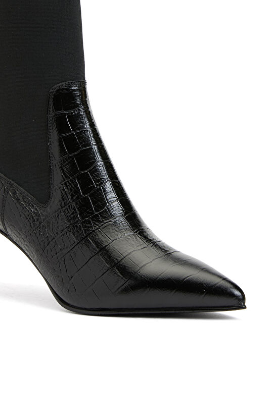 Siyah Kadın Deri Bot