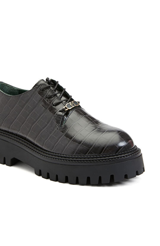 Antrasit Kadın Deri Ayakkabı