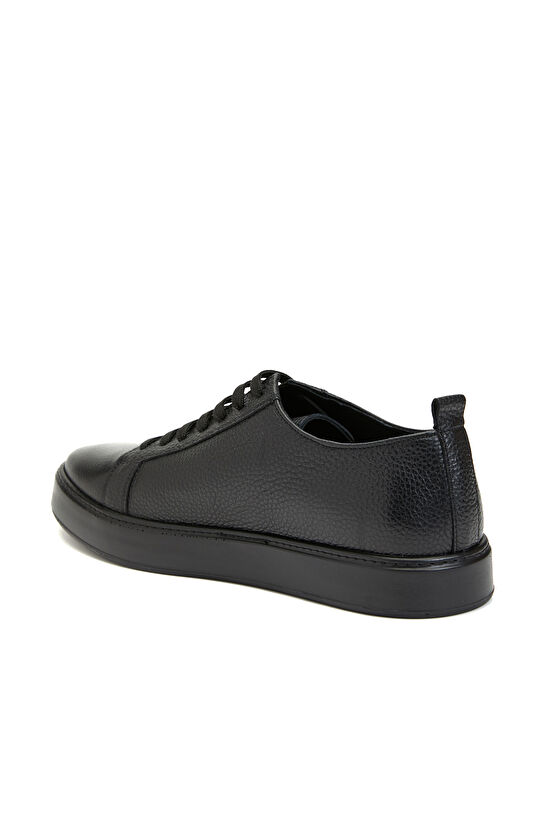 Siyah Baskılı Erkek Deri Ayakkabı