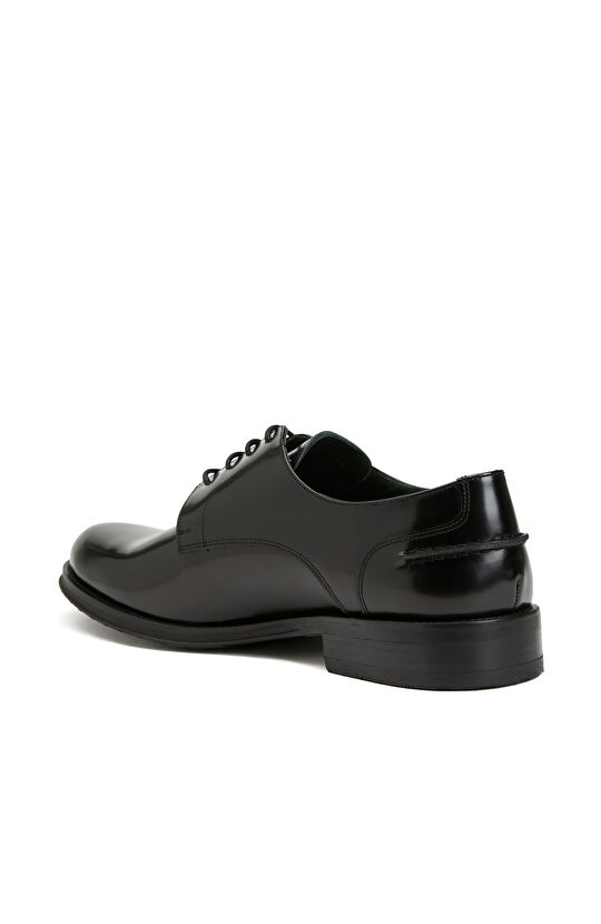 Siyah Erkek Bağcıklı Deri Ayakkabı