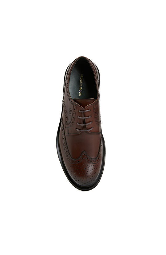 Kahverengi Zımbalı Erkek Deri Ayakkabı