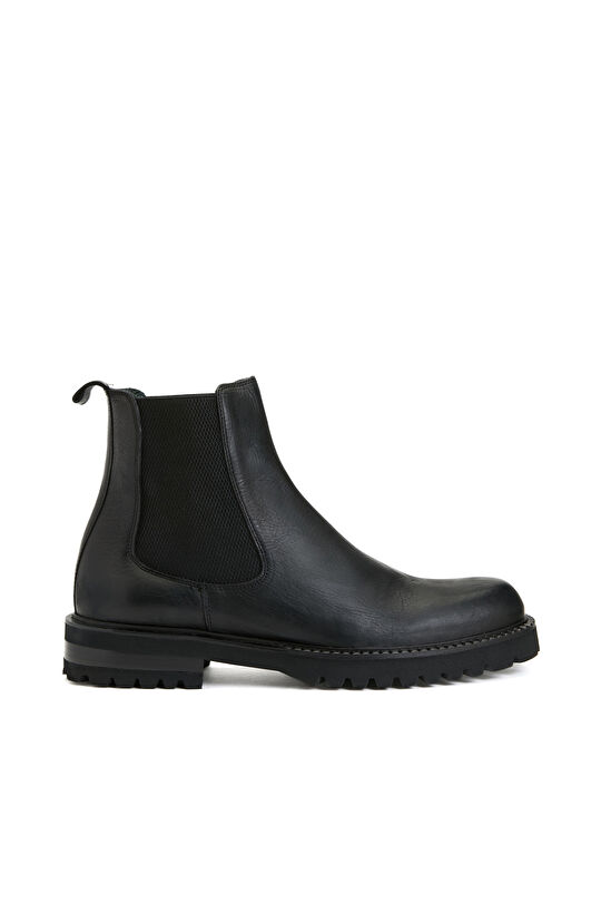 Siyah Erkek Deri Chelsea Bot