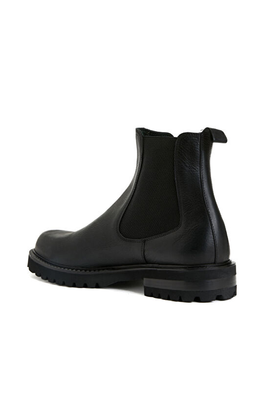 Siyah Erkek Deri Chelsea Bot