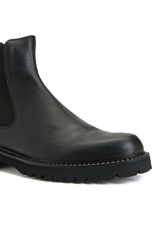 Siyah Erkek Deri Chelsea Bot