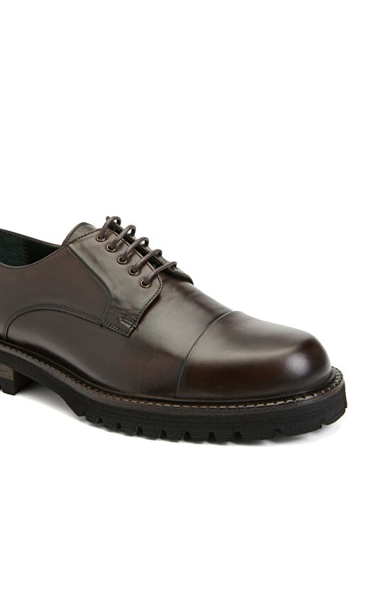 Kahverengi Rugan Kalın Taban Erkek Ayakkabı