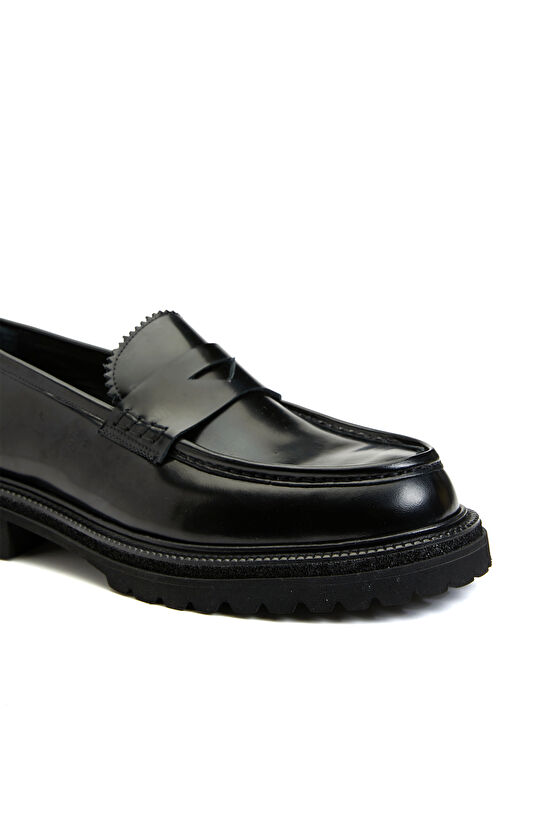 Siyah Erkek Deri Loafer