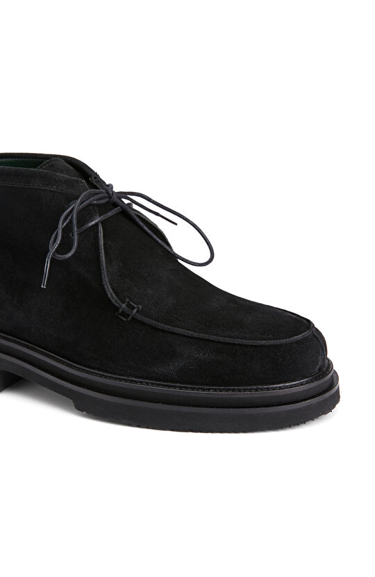 Siyah Süet Bağcıklı Erkek Bot