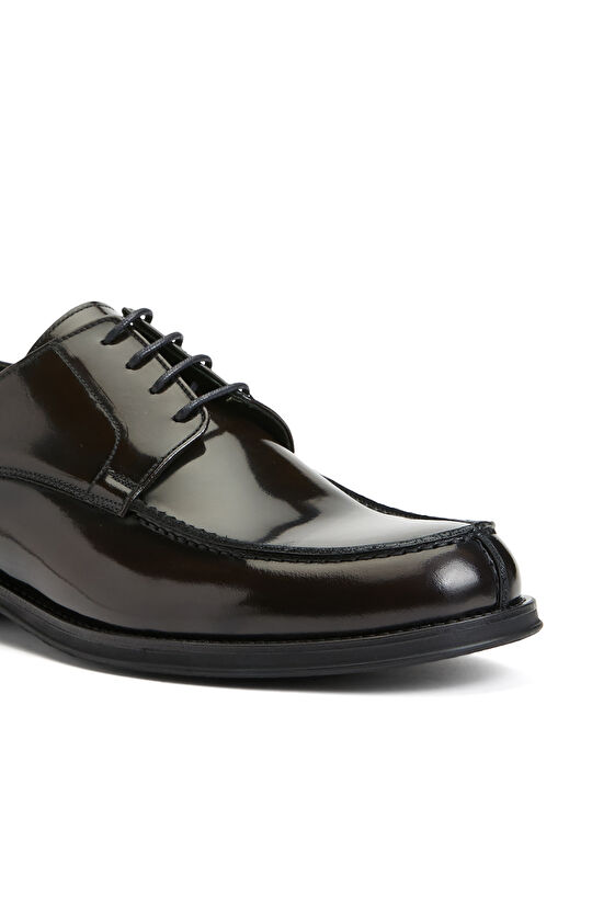 Kahverengi Rugan Mokasen Dikişli Erkek Klasik Ayakkabı