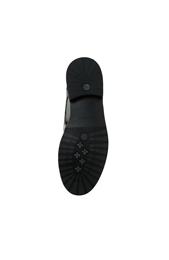 Siyah Rugan Mokasen Dikişli Erkek Klasik Ayakkabı