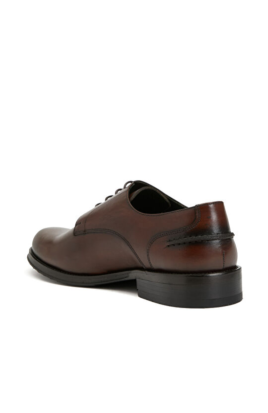Kahverengi Klasik Bağcıklı Erkek Deri Ayakkabı
