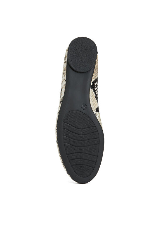 Bej Kadın Deri Babet