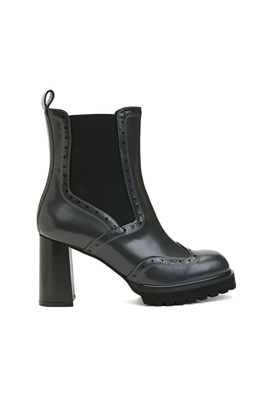 Antrasit Kadın Deri Bot