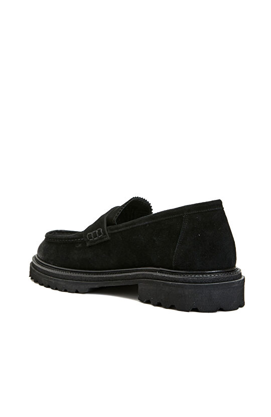 Siyah Erkek Süet Loafer