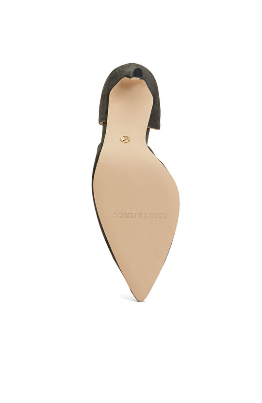 Antrasit Kadın Deri Stiletto